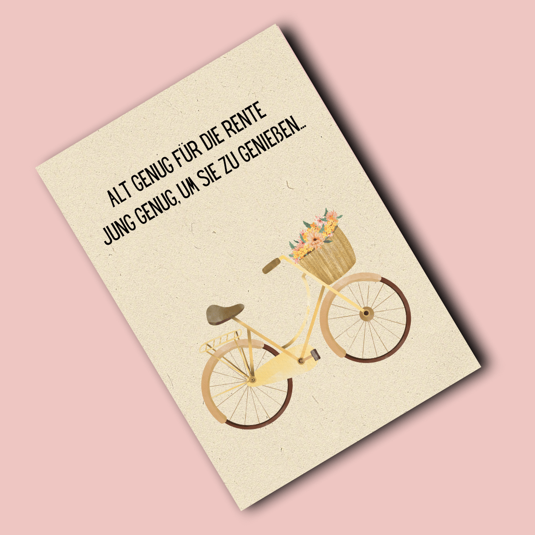 Klappkarte | Rente genießen
