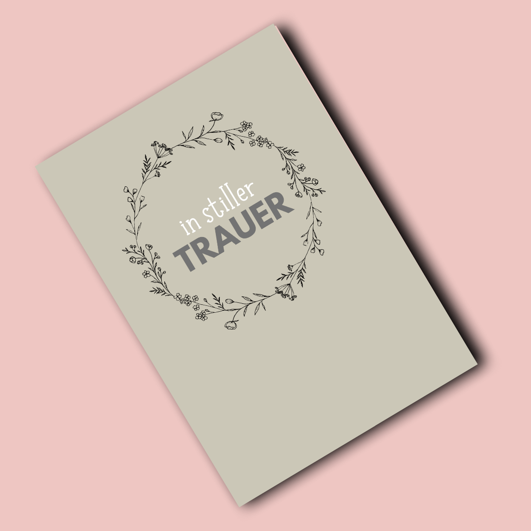 Klappkarte | Trauer Blumenkranz