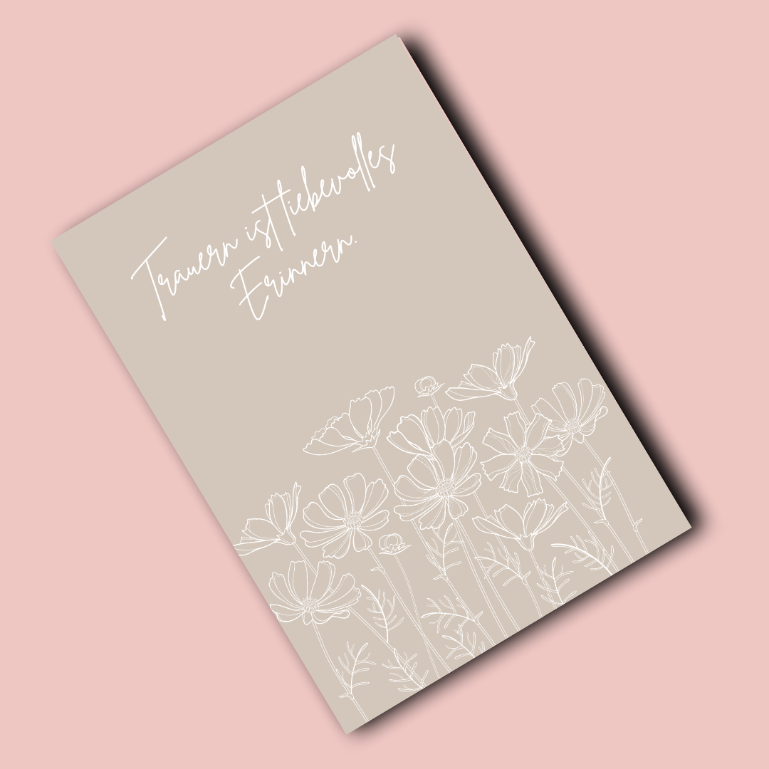 Klappkarte | Trauern ist liebevolles erinnern