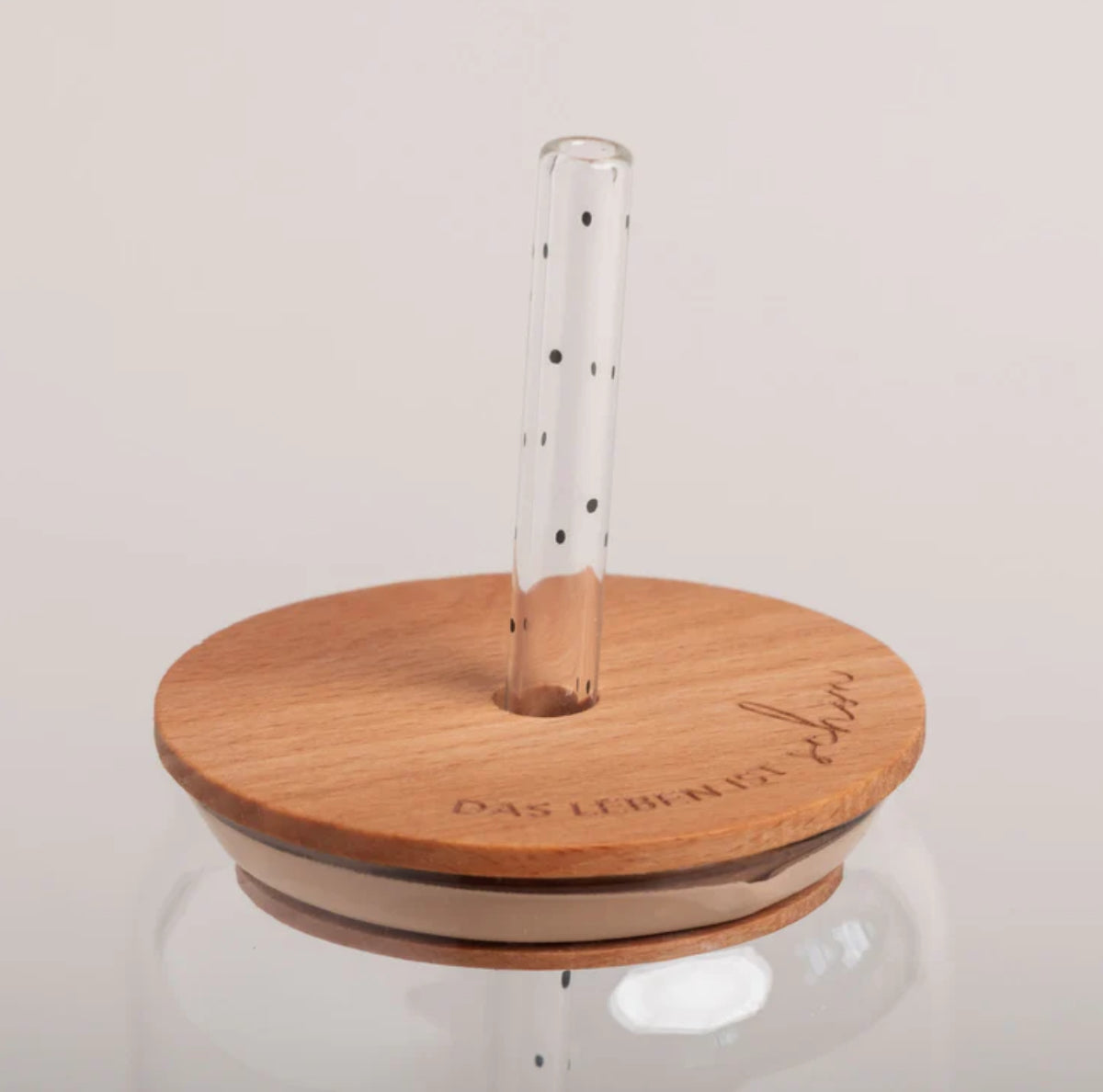 Deckel Das Leben ist schön für hohes Trinkglas