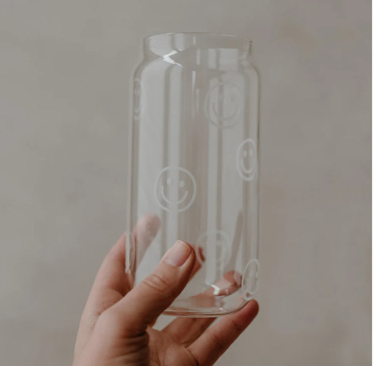 Hohes Trinkglas - Smiley