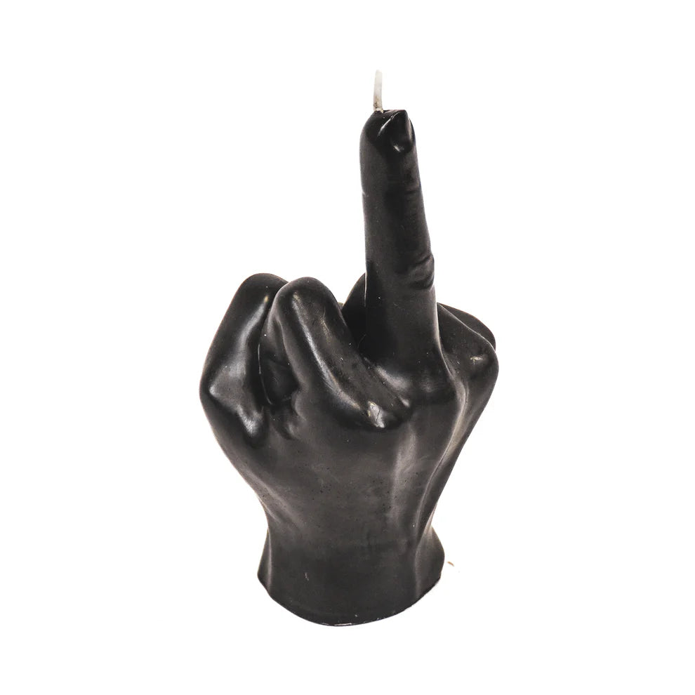 Schwarze Mittelfinger-Kerze - It's just a finger