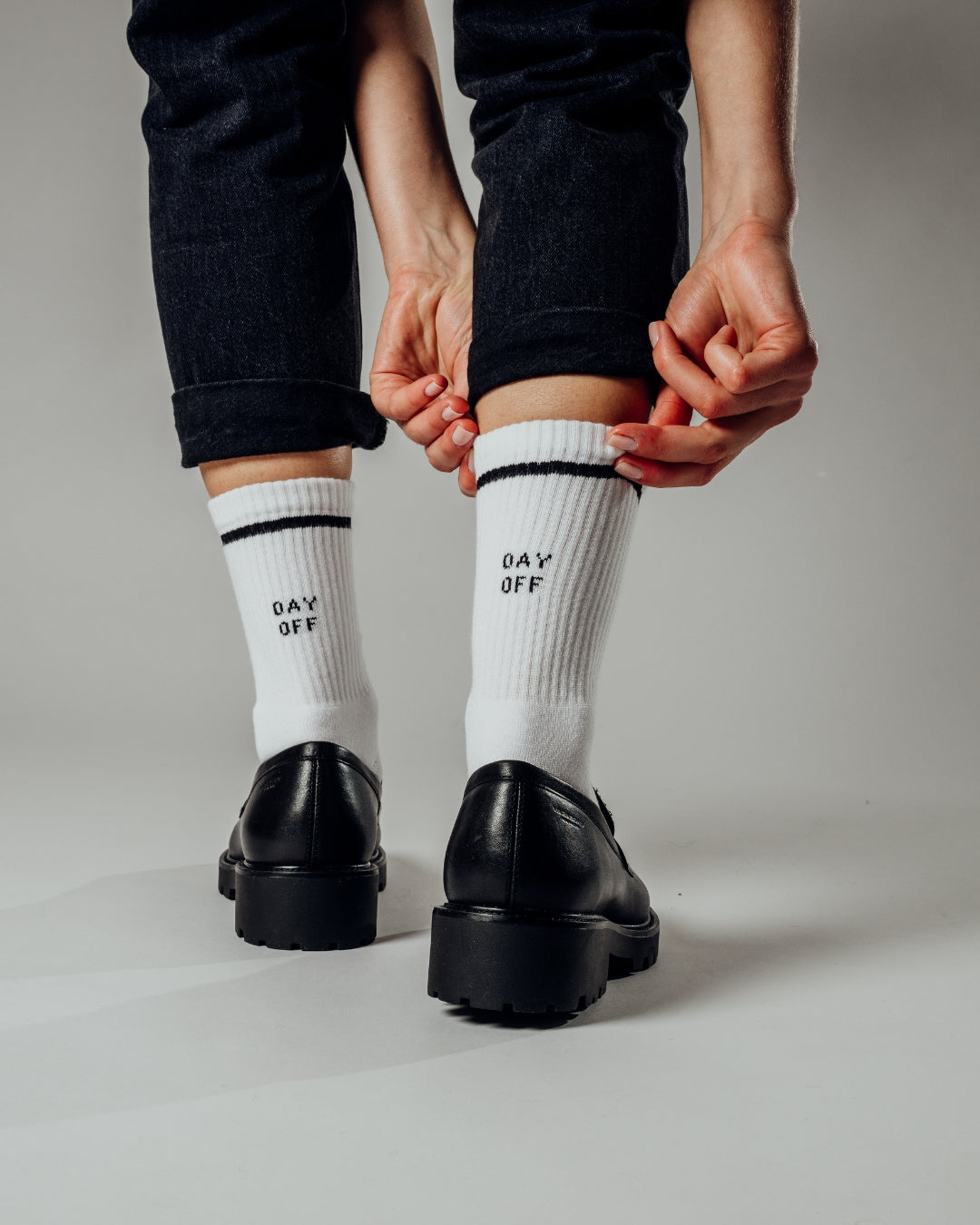Day off Socken mit Retrostreifen