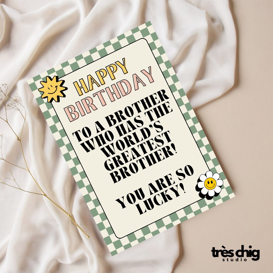 Brother with the greatest Brother Birthday | Postkarte
