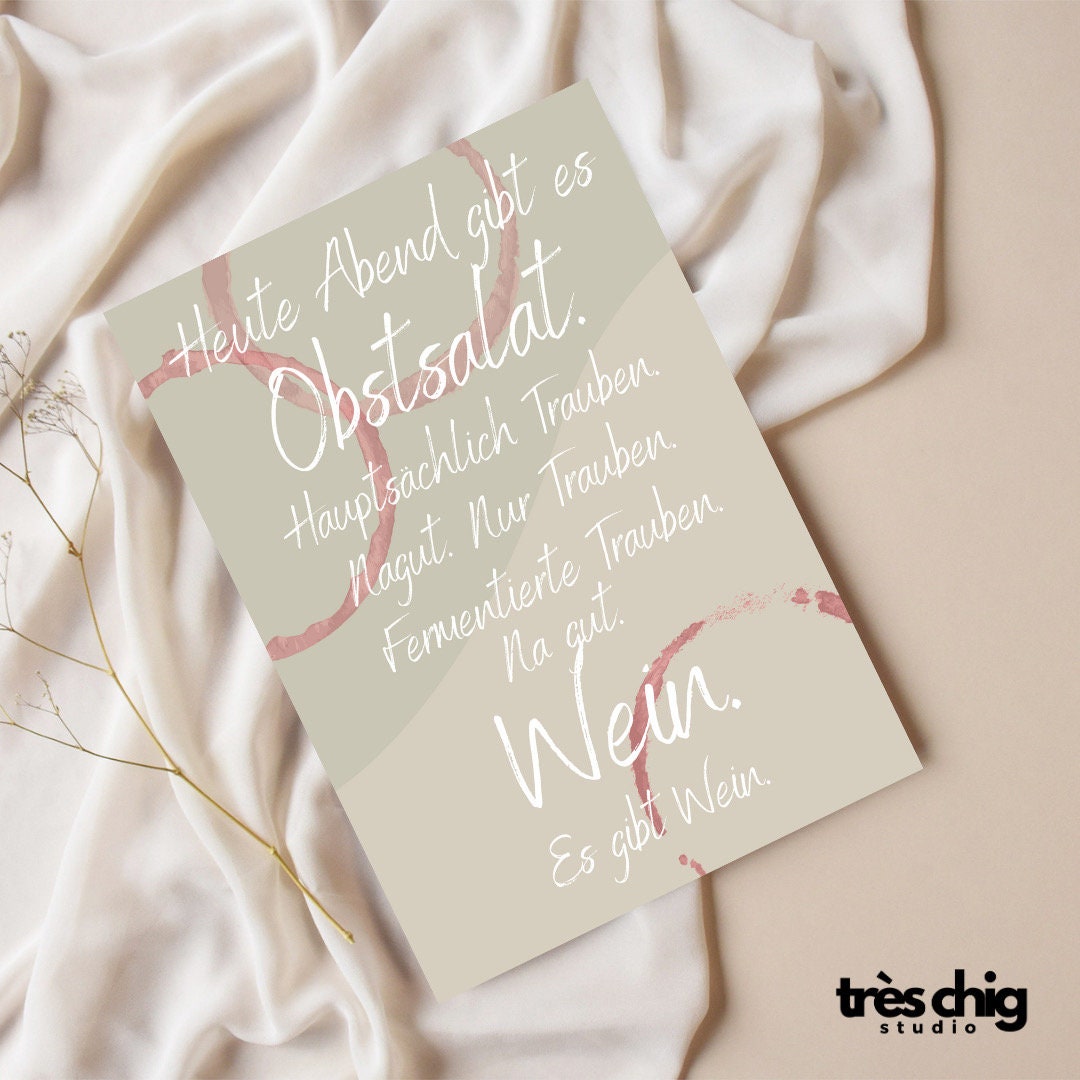 Es gibt Wein | Postkarte