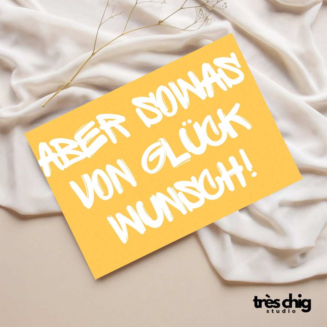 Aber sowas von Glückwunsch | Postkarte