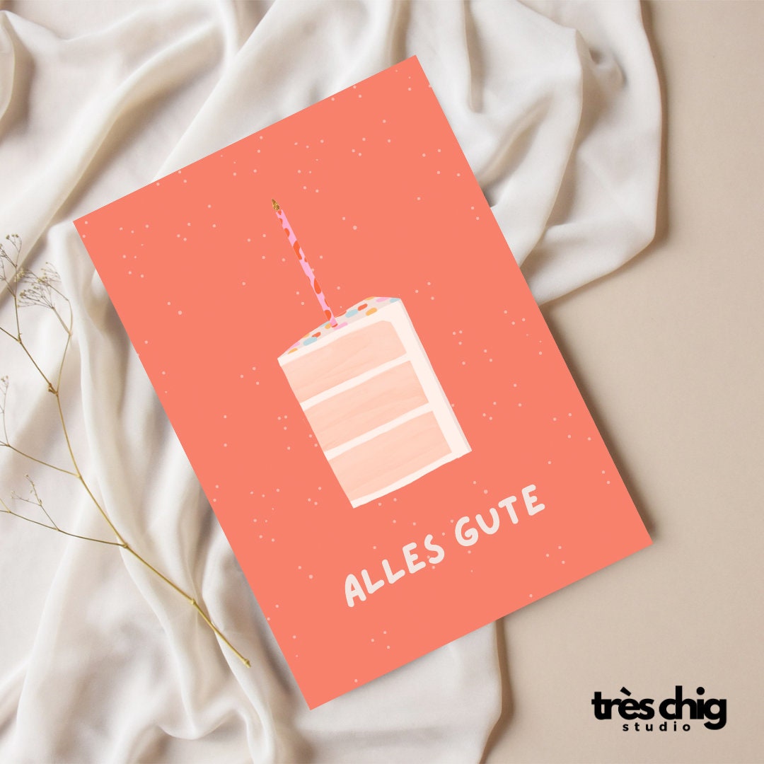 Alles gute Kuchen | Postkarte