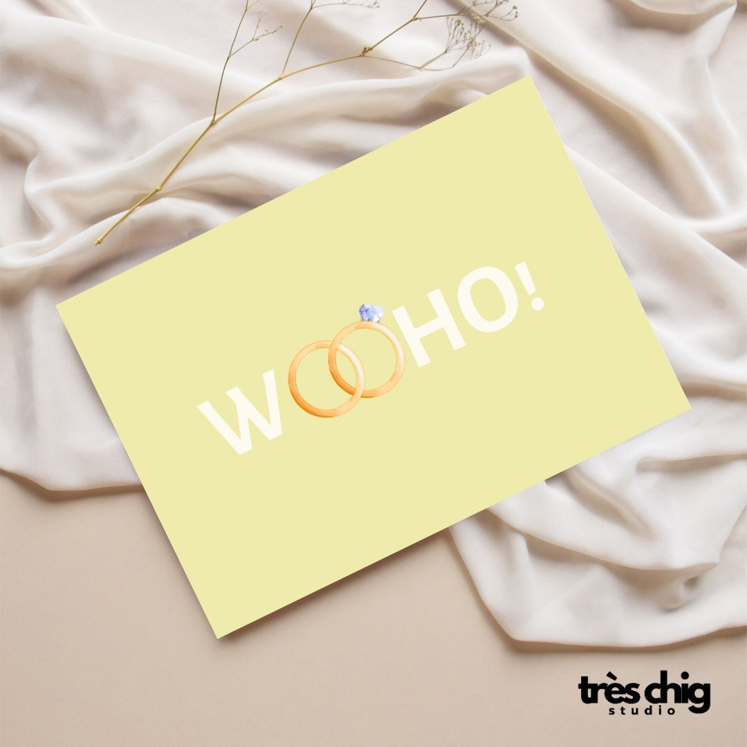 Hochzeit Wooho | Postkarte