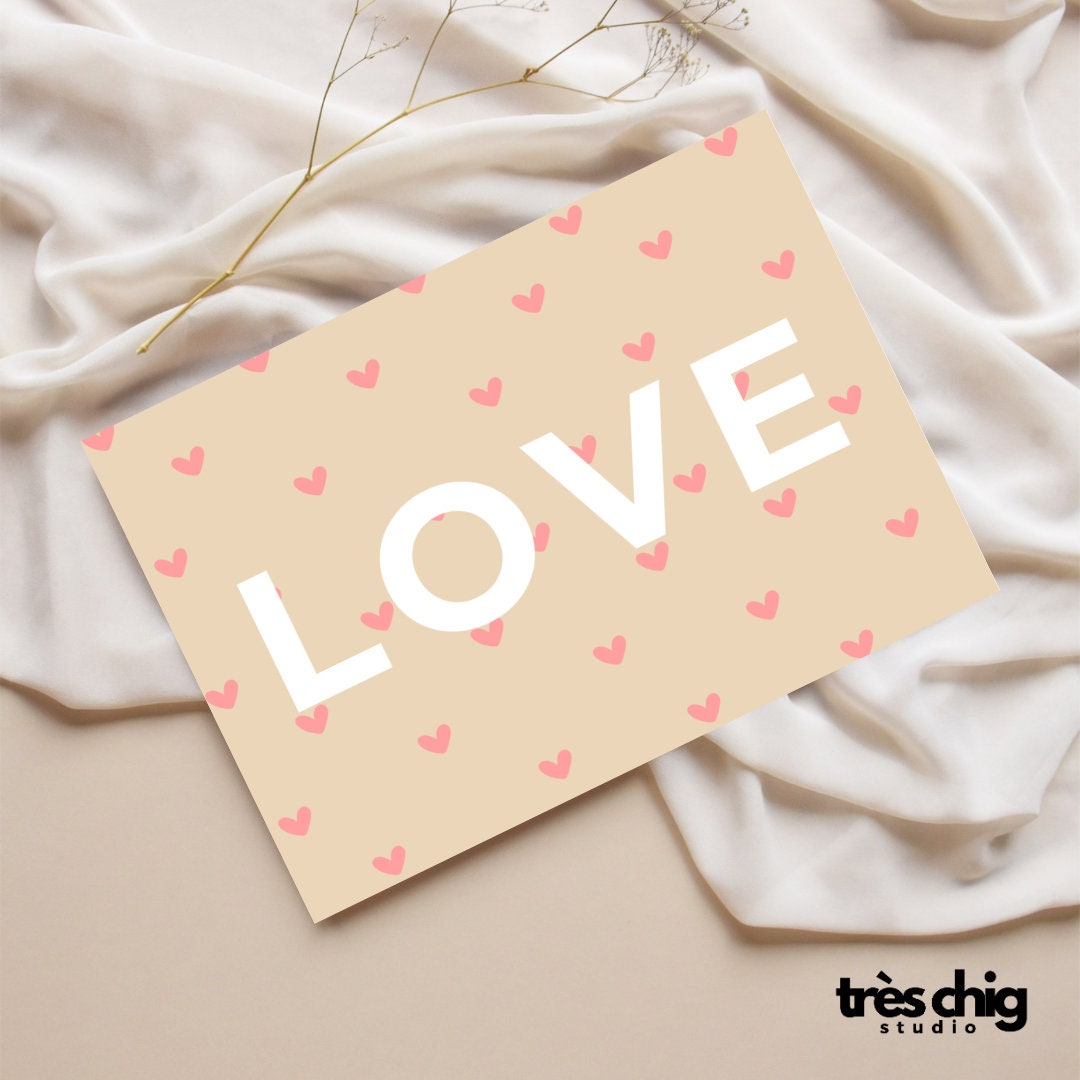 Love Herzen | Postkarte