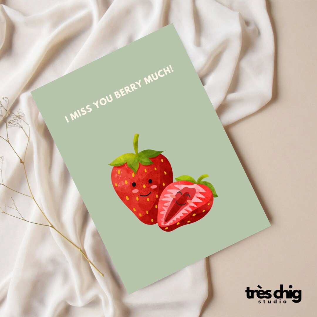 Miss you Berry Much | Postkarte