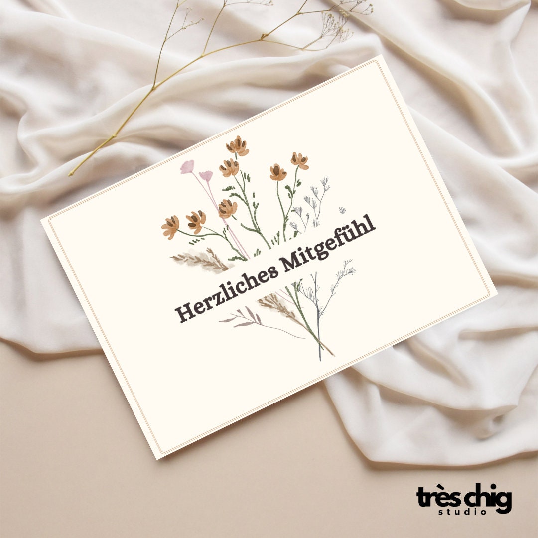 Herzliches Mitgefühl | Postkarte