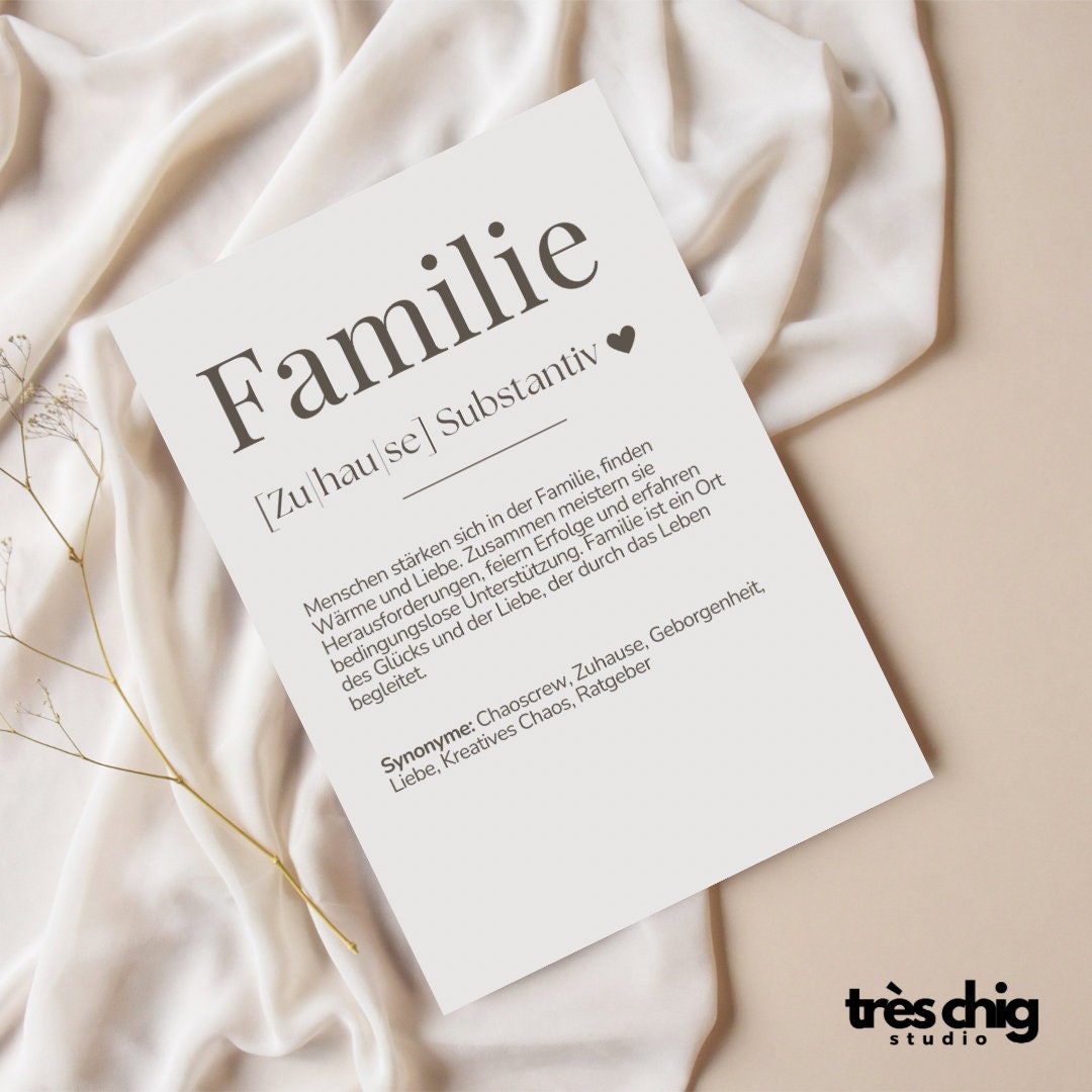 Definition Familie | Postkarte