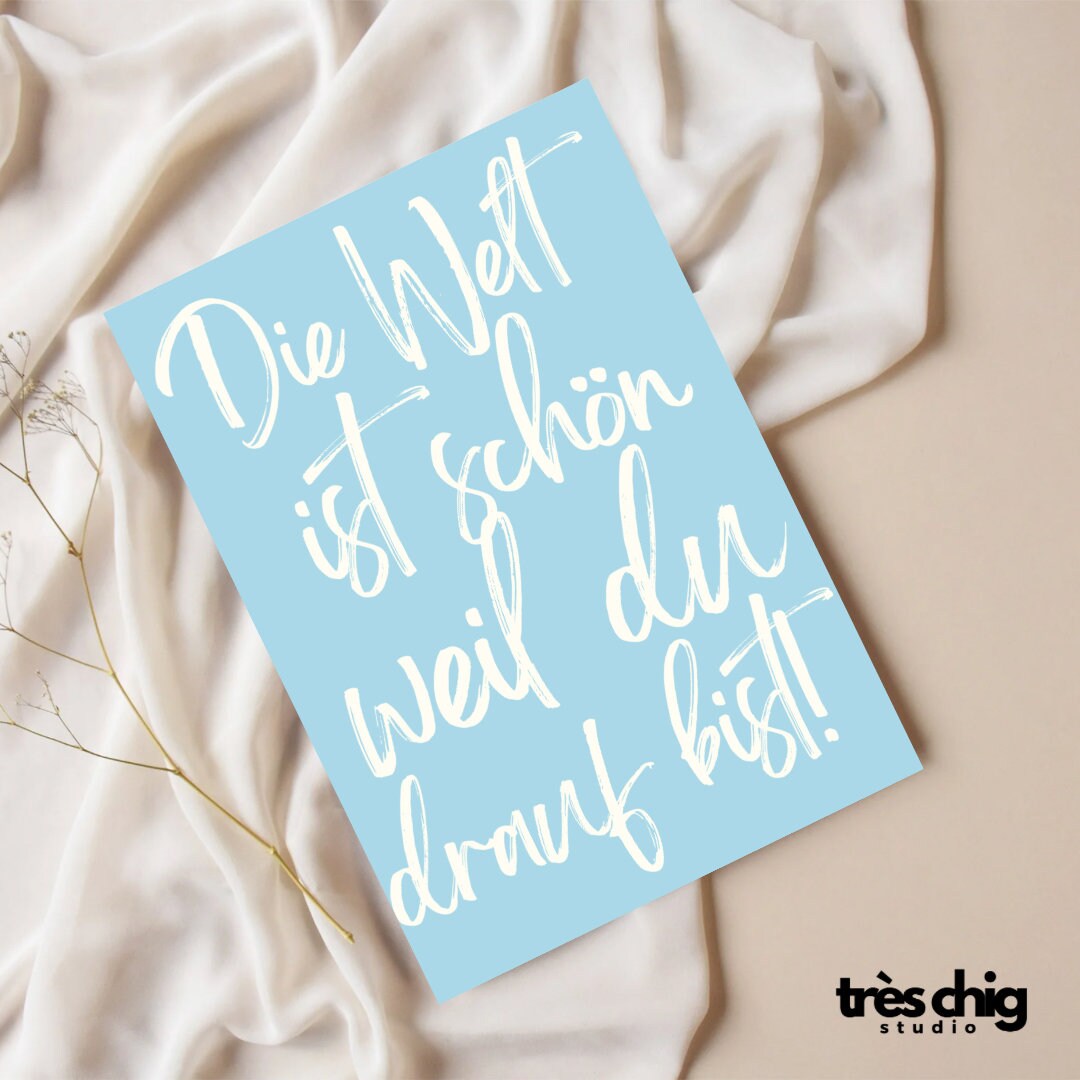 Die Welt ist schön | Postkarte