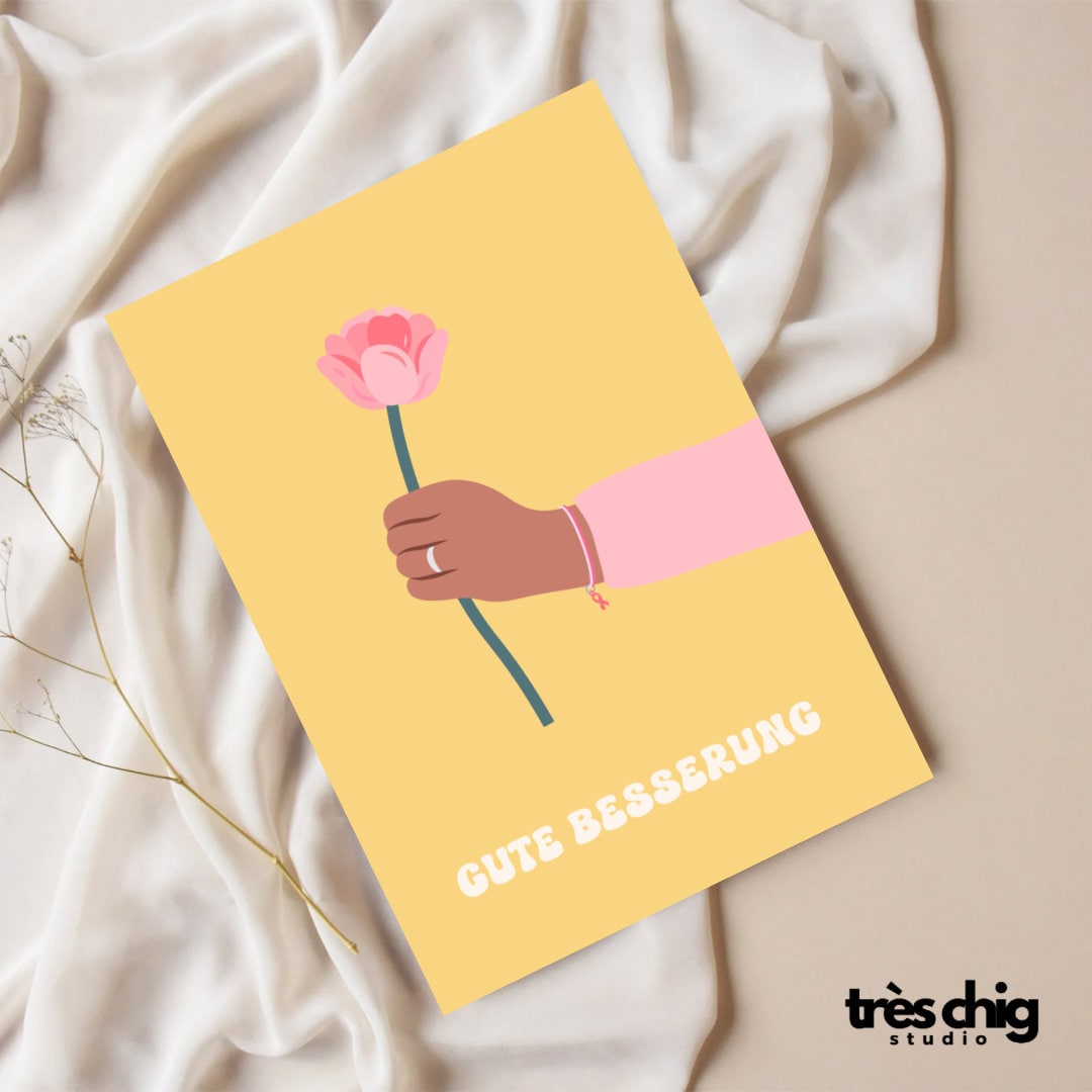 Gute Besserung Blume | Postkarte
