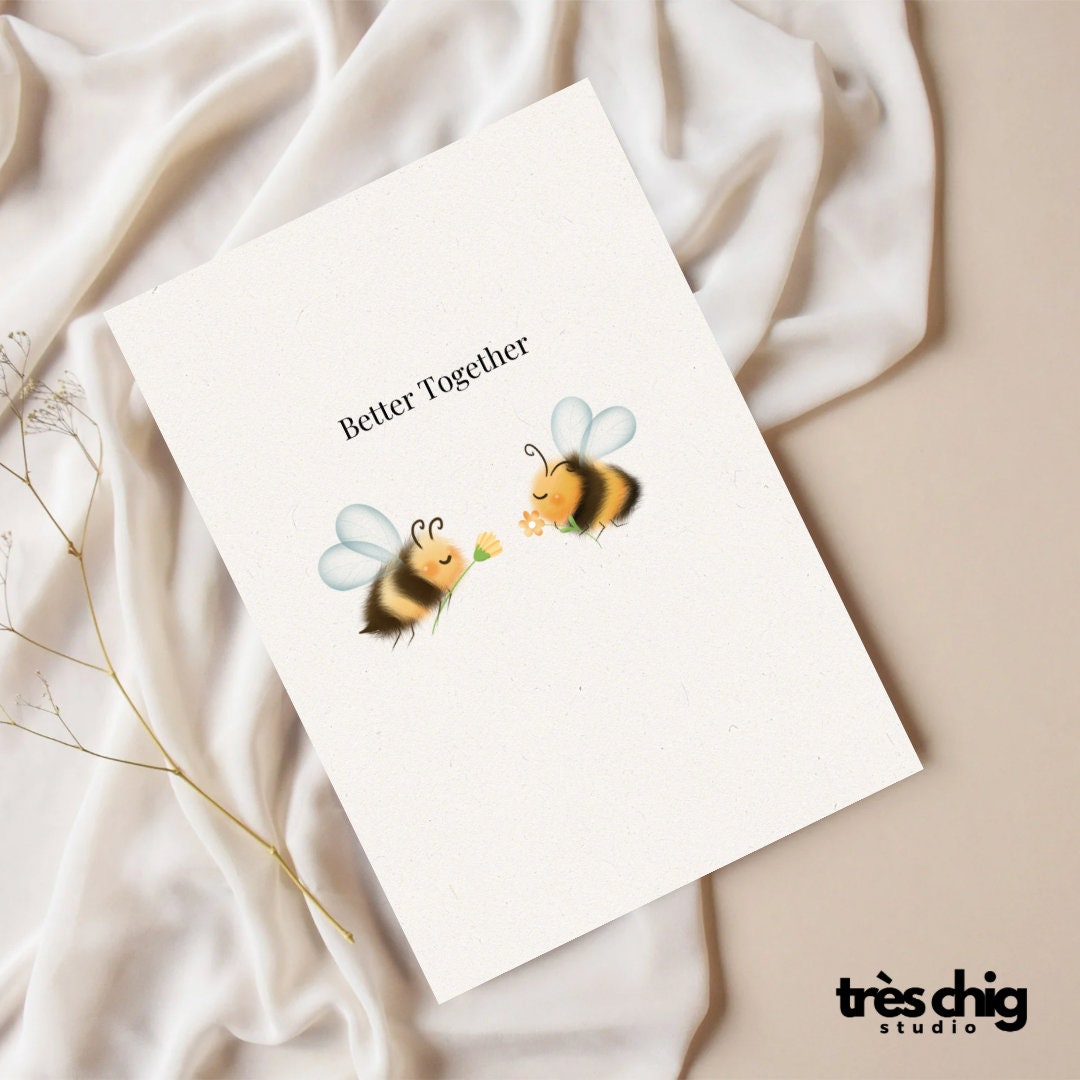 Better Together Biene | Postkarte
