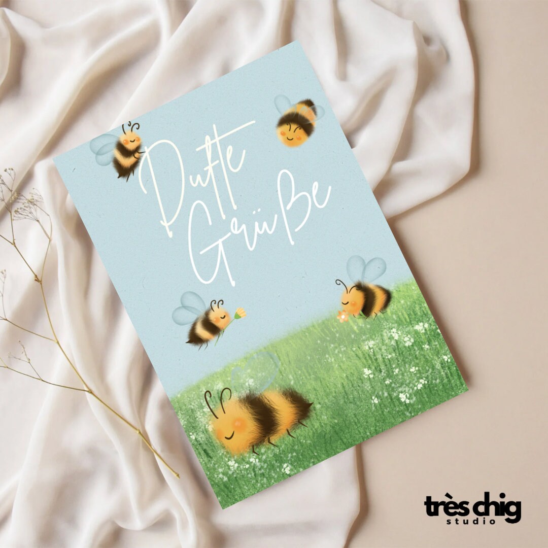 Dufte Grüße Biene | Postkarte