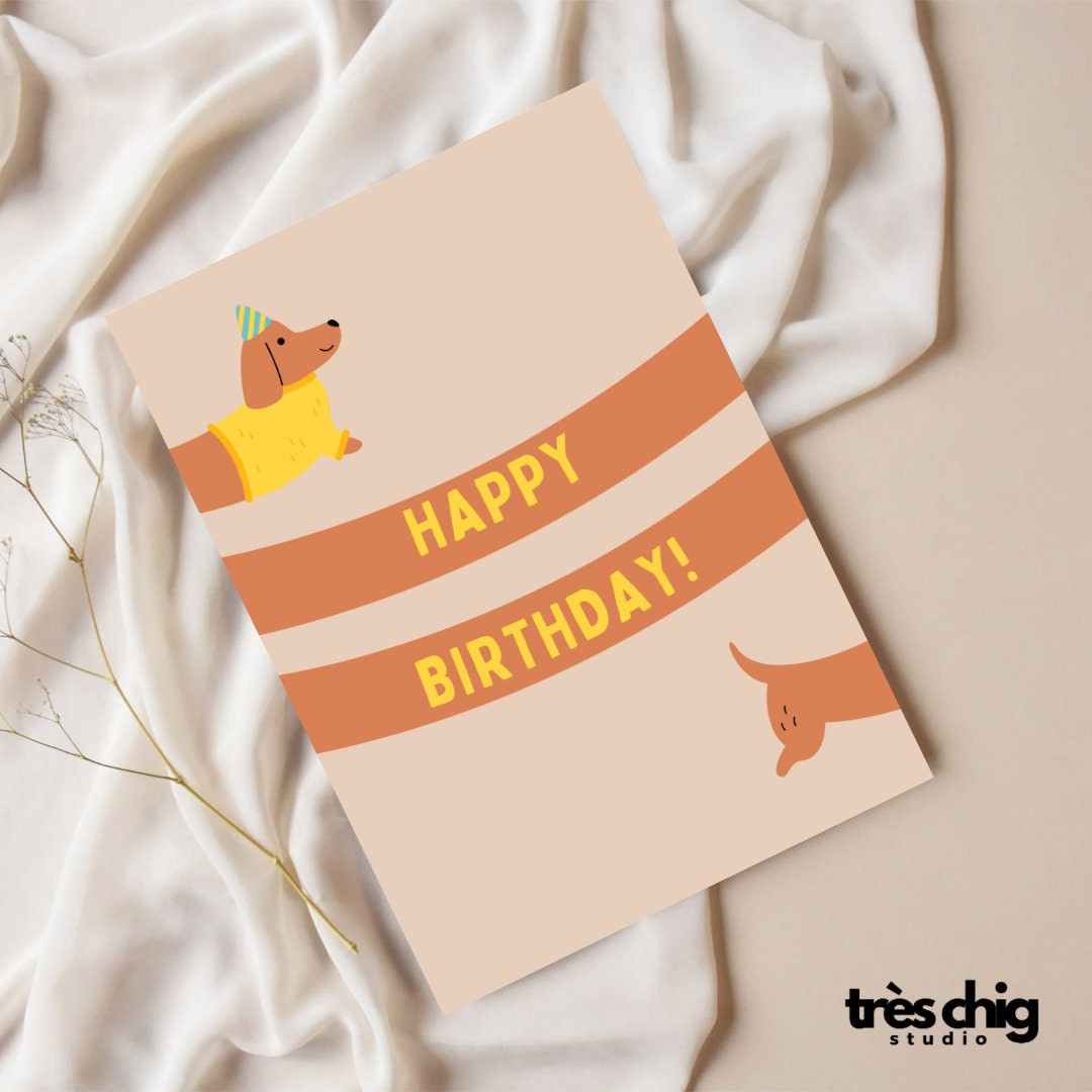 Happy Birthday Dackel | Postkarte