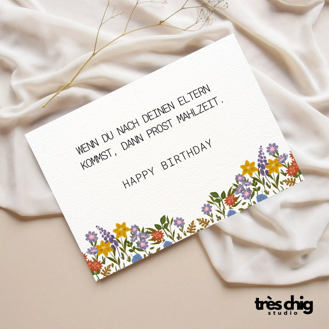 Happy Birthday Prost Mahlzeit Eltern | Postkarte