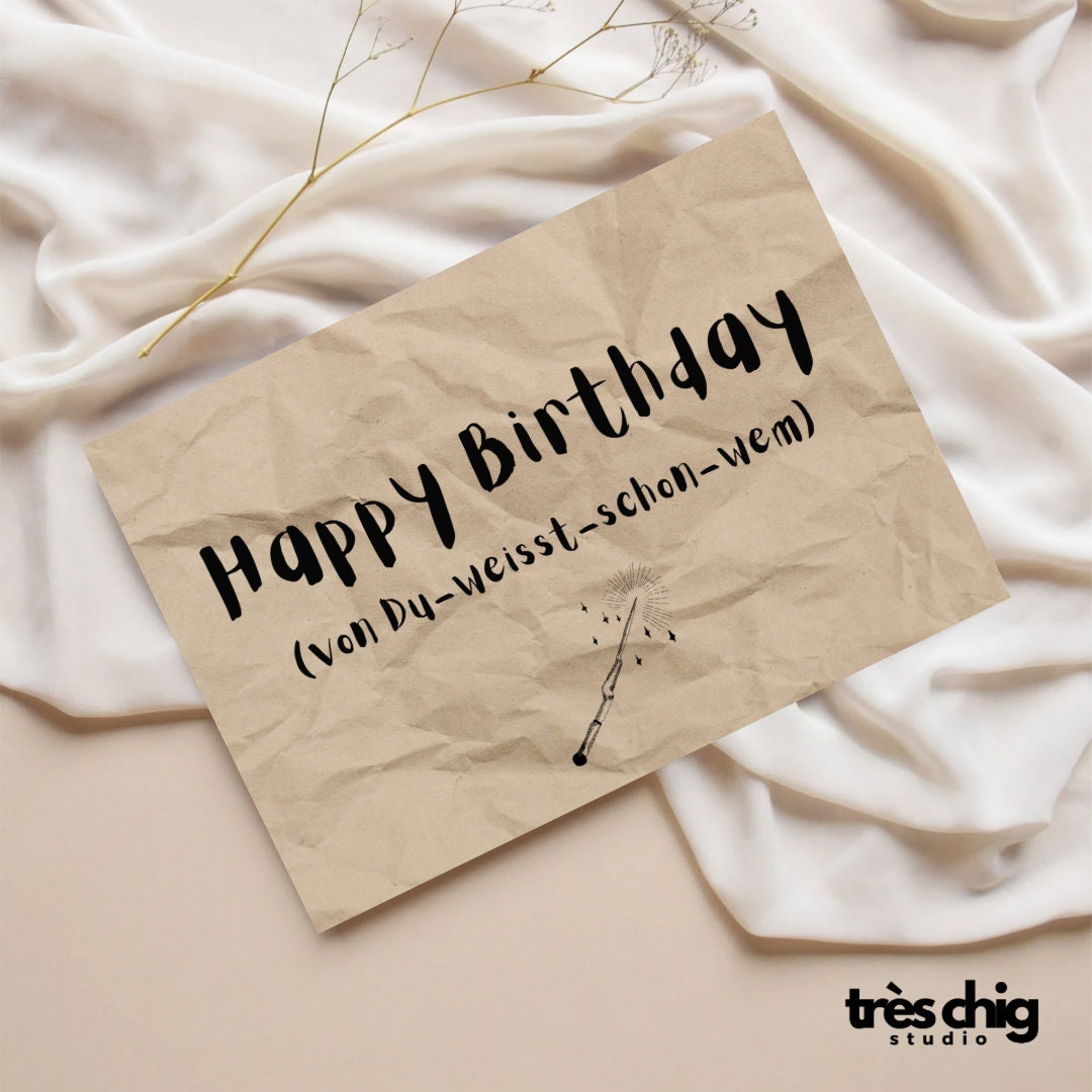 Happy Birthday von-du-weisst schon wem | Postkarte