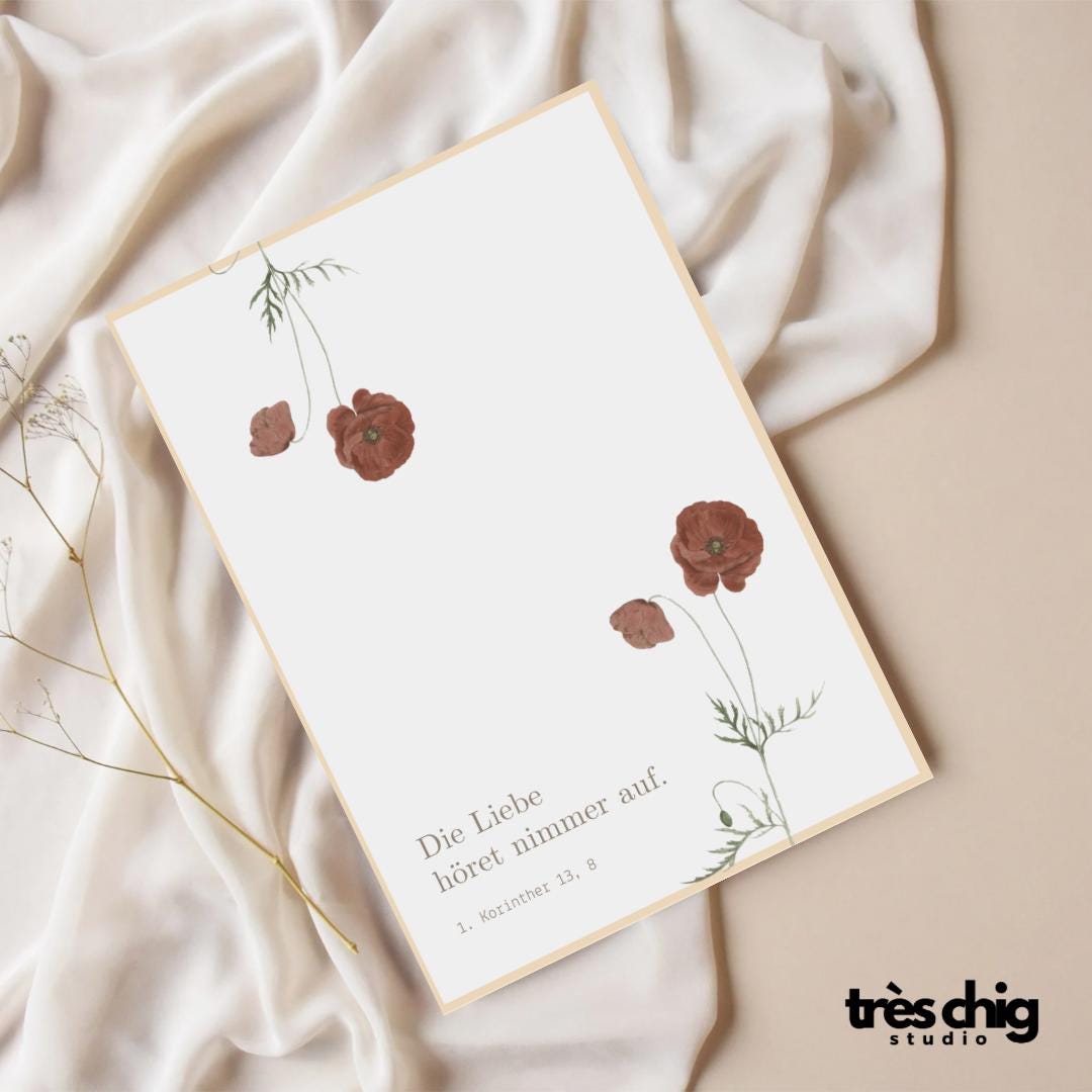 Die Liebe höret nimmer auf | Postkarte