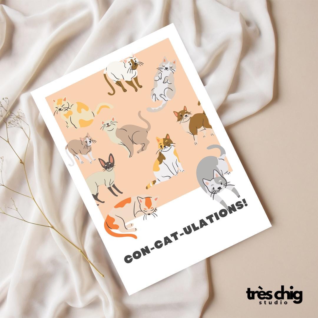 Con-cat-ulations | Postkarte