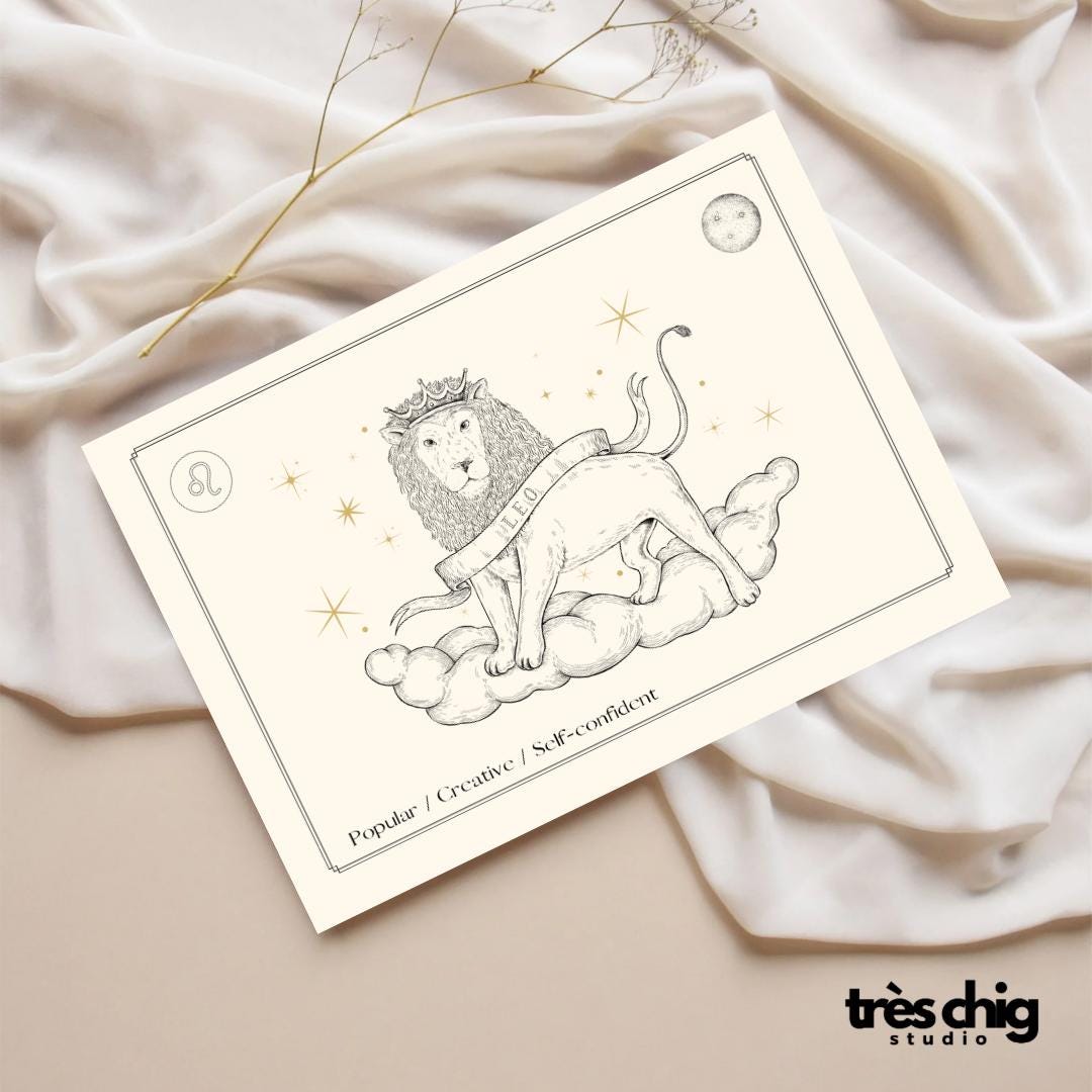 Löwe Sternzeichen | Postkarte