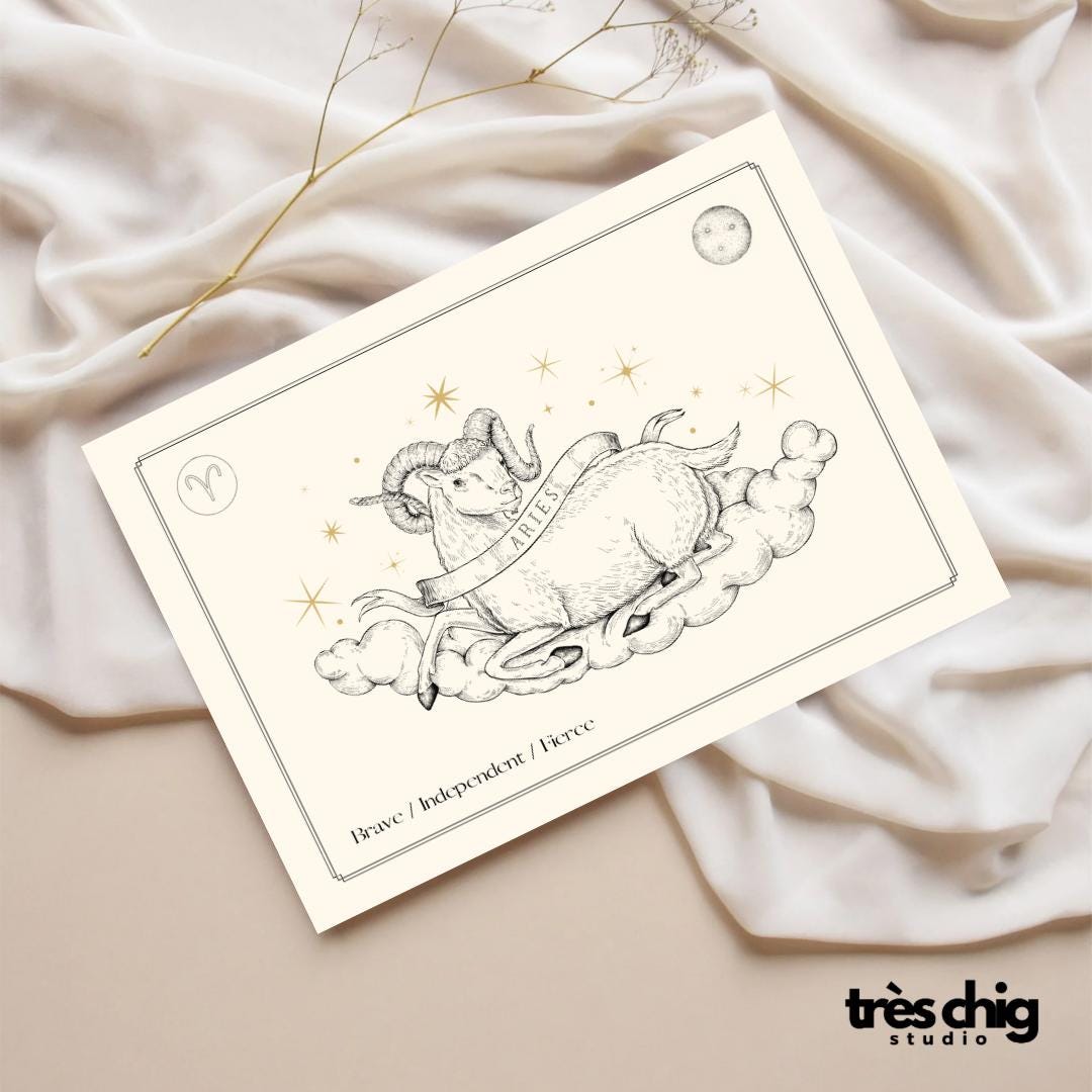Widder Sternzeichen | Postkarte