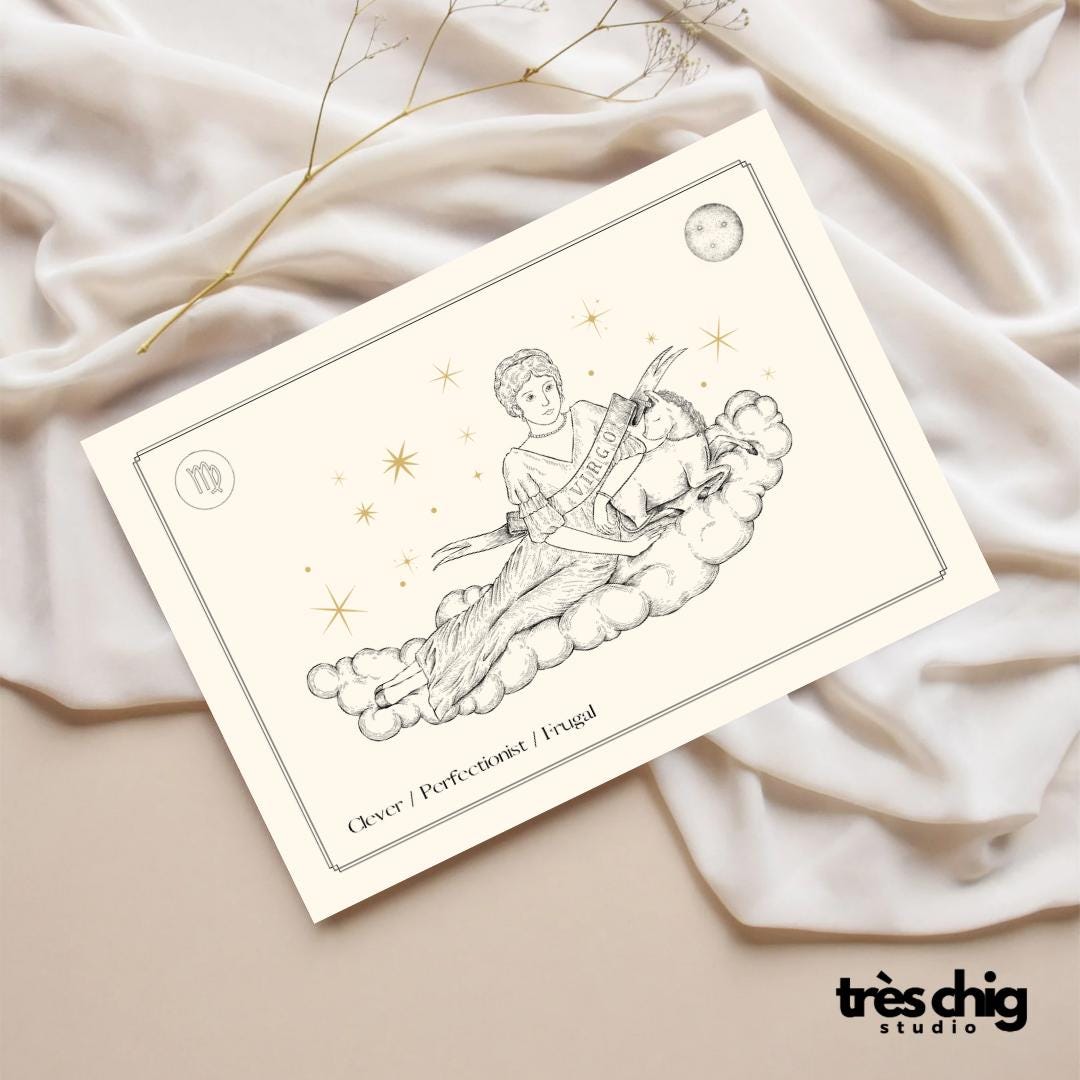 Jungfrau Sternzeichen | Postkarte