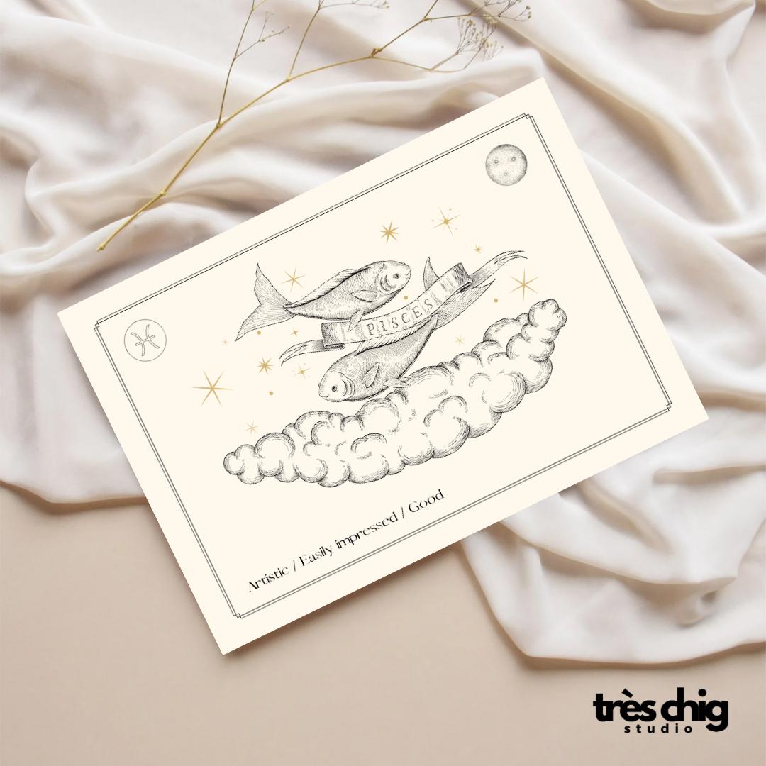 Fische Sternzeichen | Postkarte