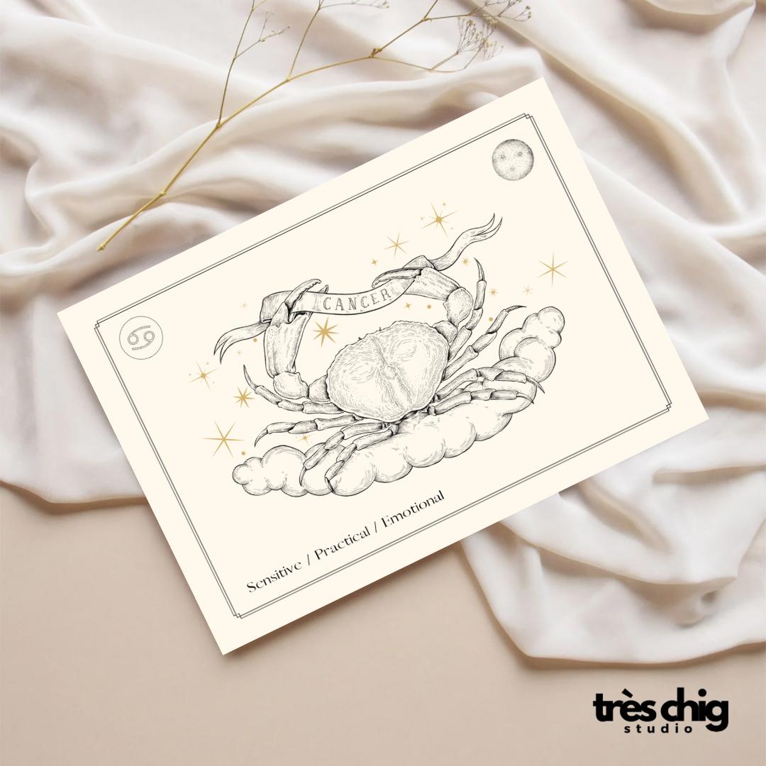 Krebs Sternzeichen | Postkarte