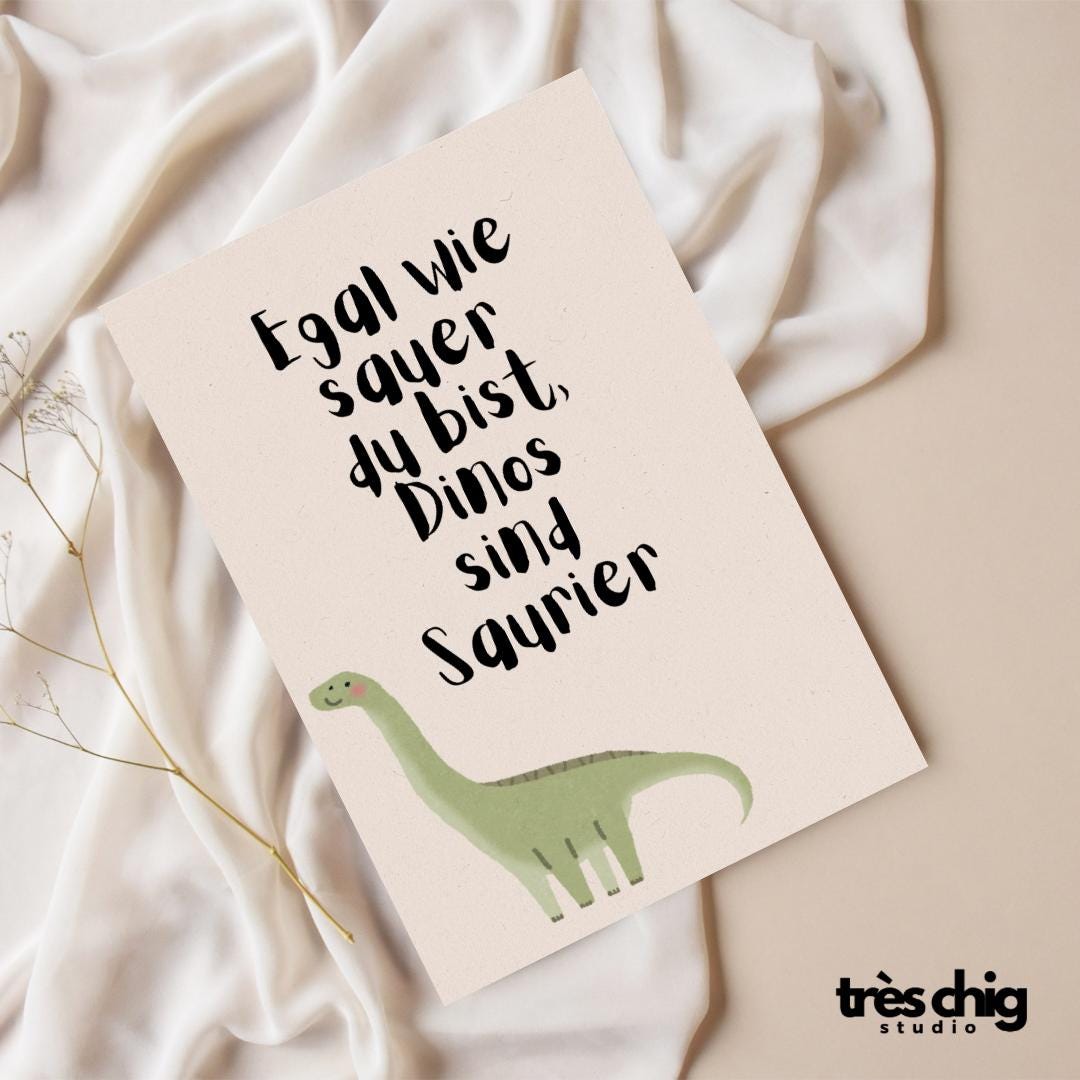 Dinos sind Saurier | Postkarte