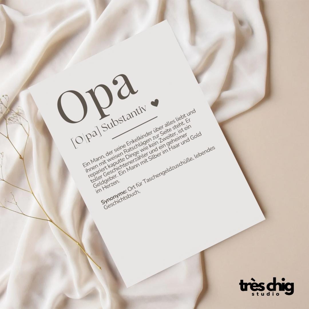 Definition Opa | Postkarte