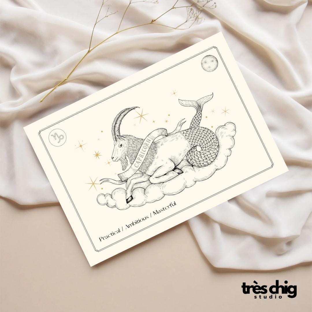 Steinbock Sternzeichen | Postkarte