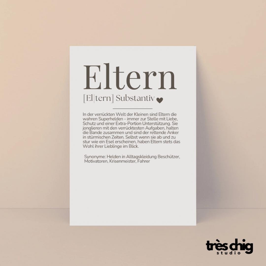 Definition Eltern | Postkarte