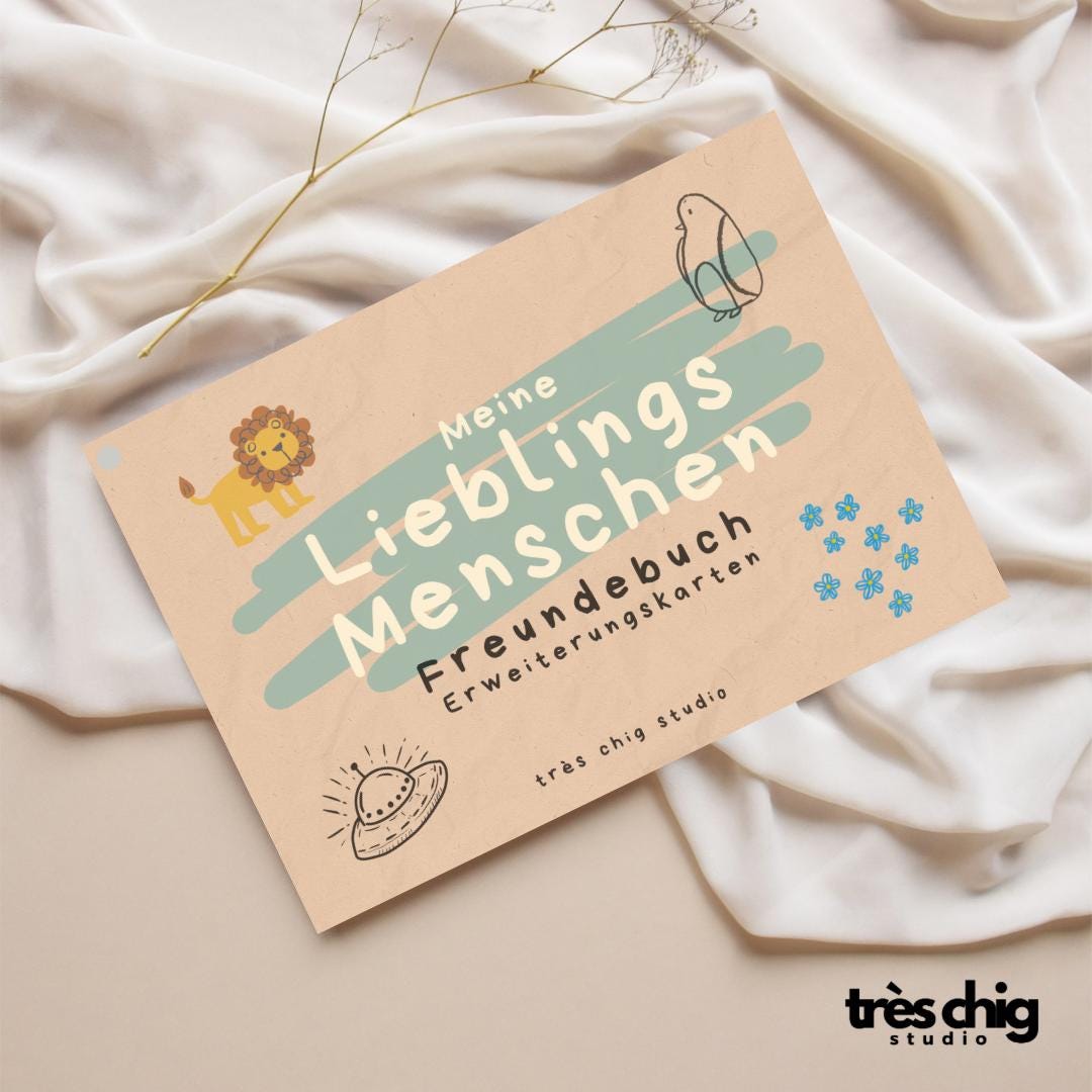 Freundebuch Erweiterungs-Set für Erwachsene & Kinder „Meine Lieblings Menschen"