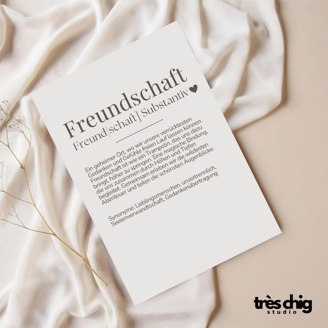 Definition Freundschaft | Postkarte