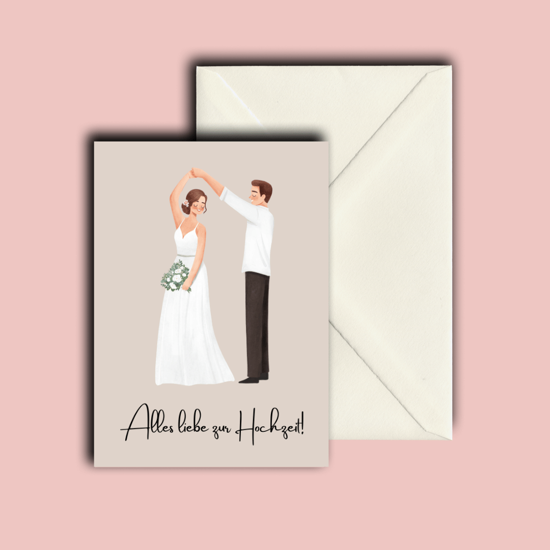 Folded Card | Wedding Couple Dancing