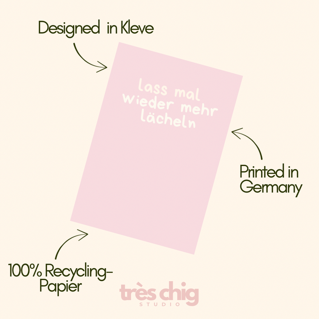 Lass mal wieder mehr lächeln | Postkarte