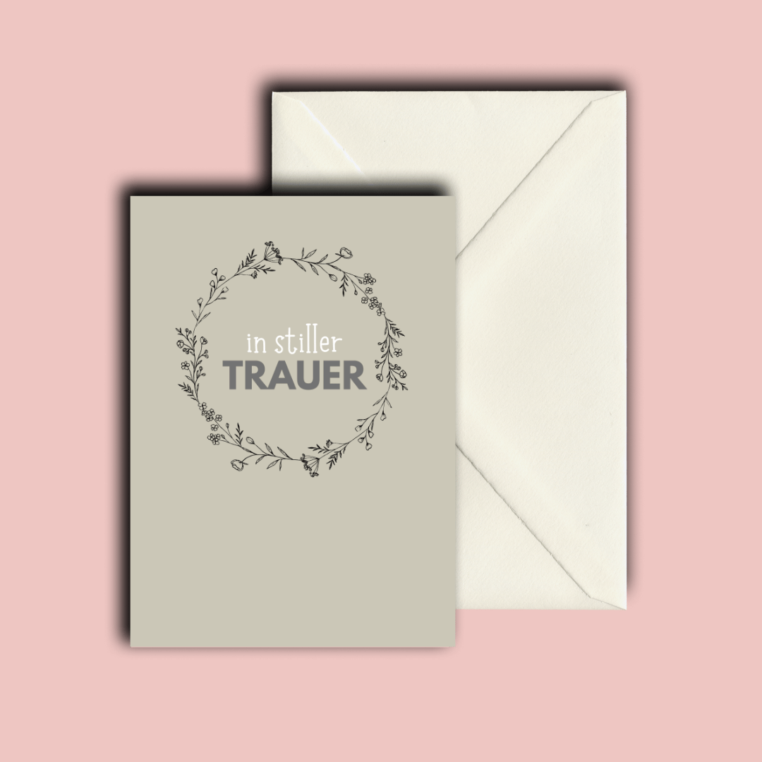 Folded Card | Funeral Flower Wreath