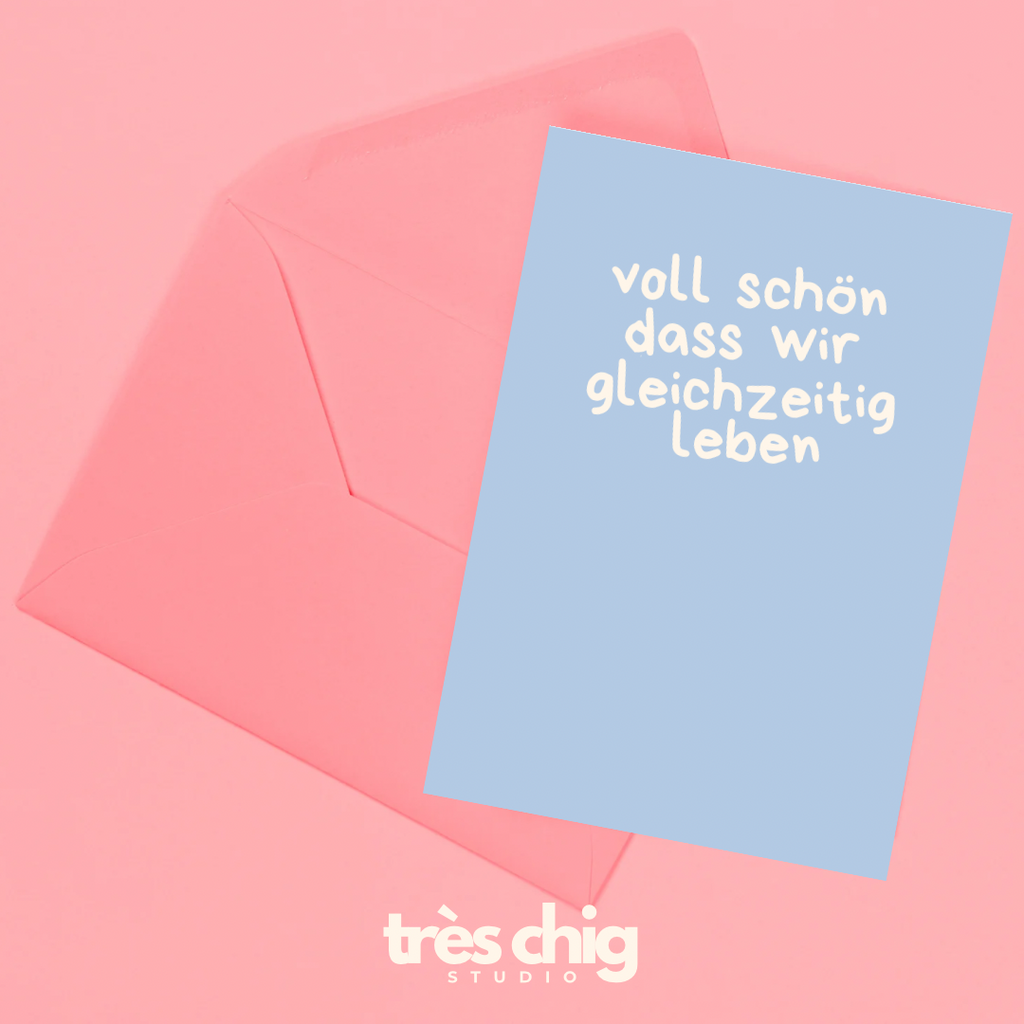 gleichzeitig leben – Postkarte