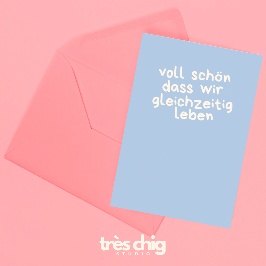 gleichzeitig leben – Postkarte