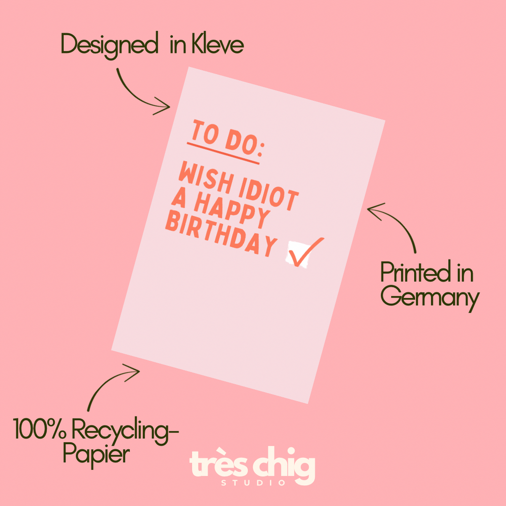 Happy Birthday Idiot | Postkarte