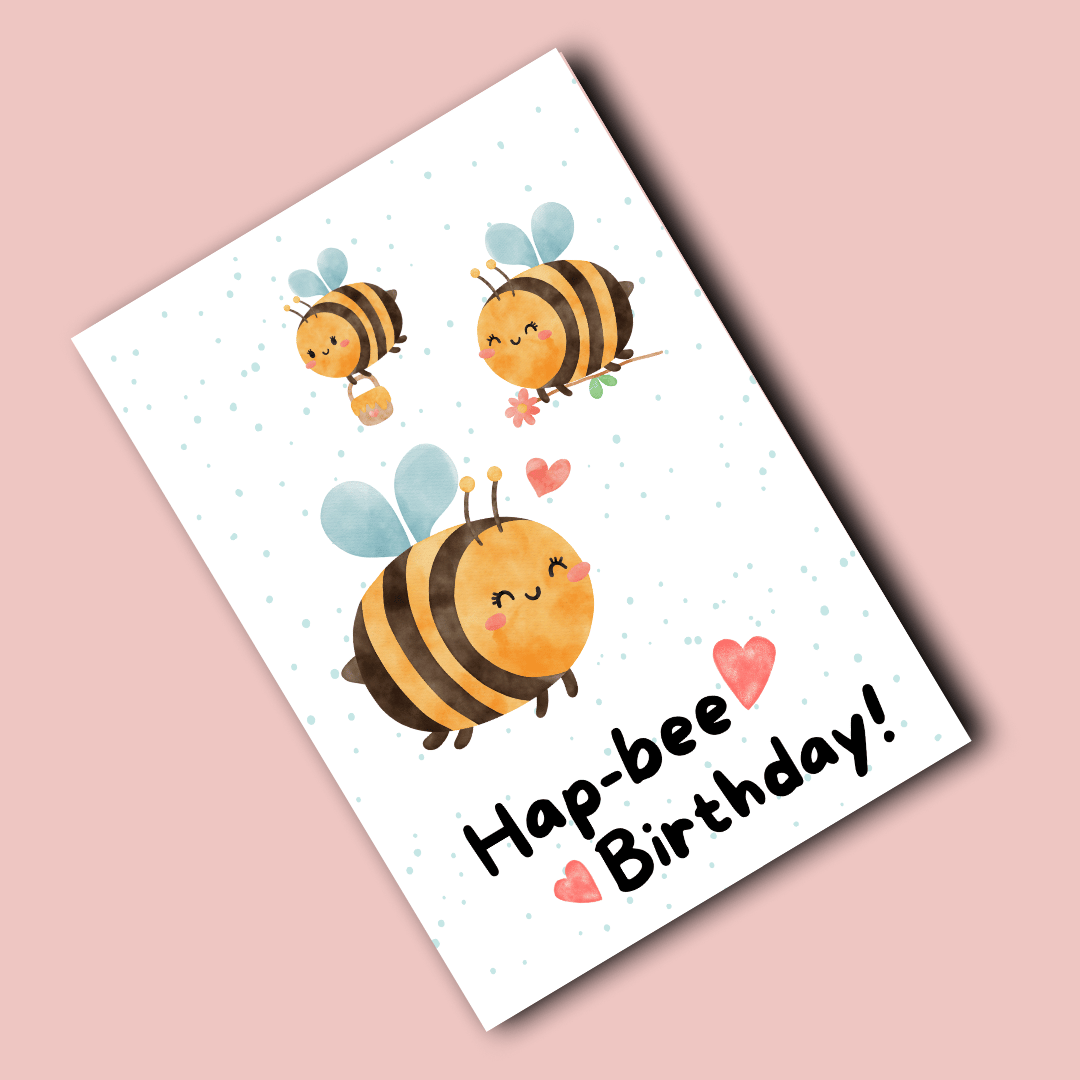 Folded Card | Hap-Bee Birthday