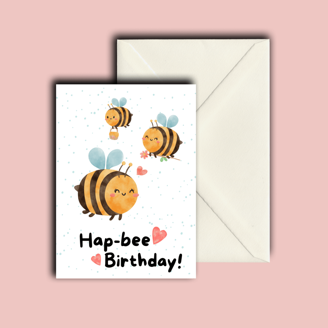 Folded Card | Hap-Bee Birthday