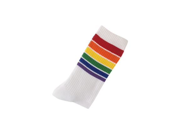 White Pride Sports Socks