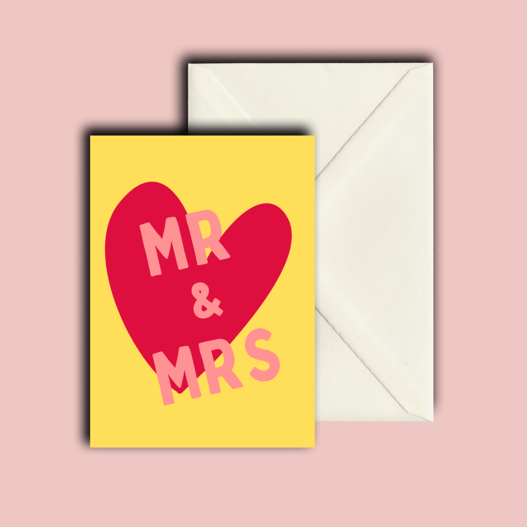 Folded Card | Wedding Mr. & Mrs.