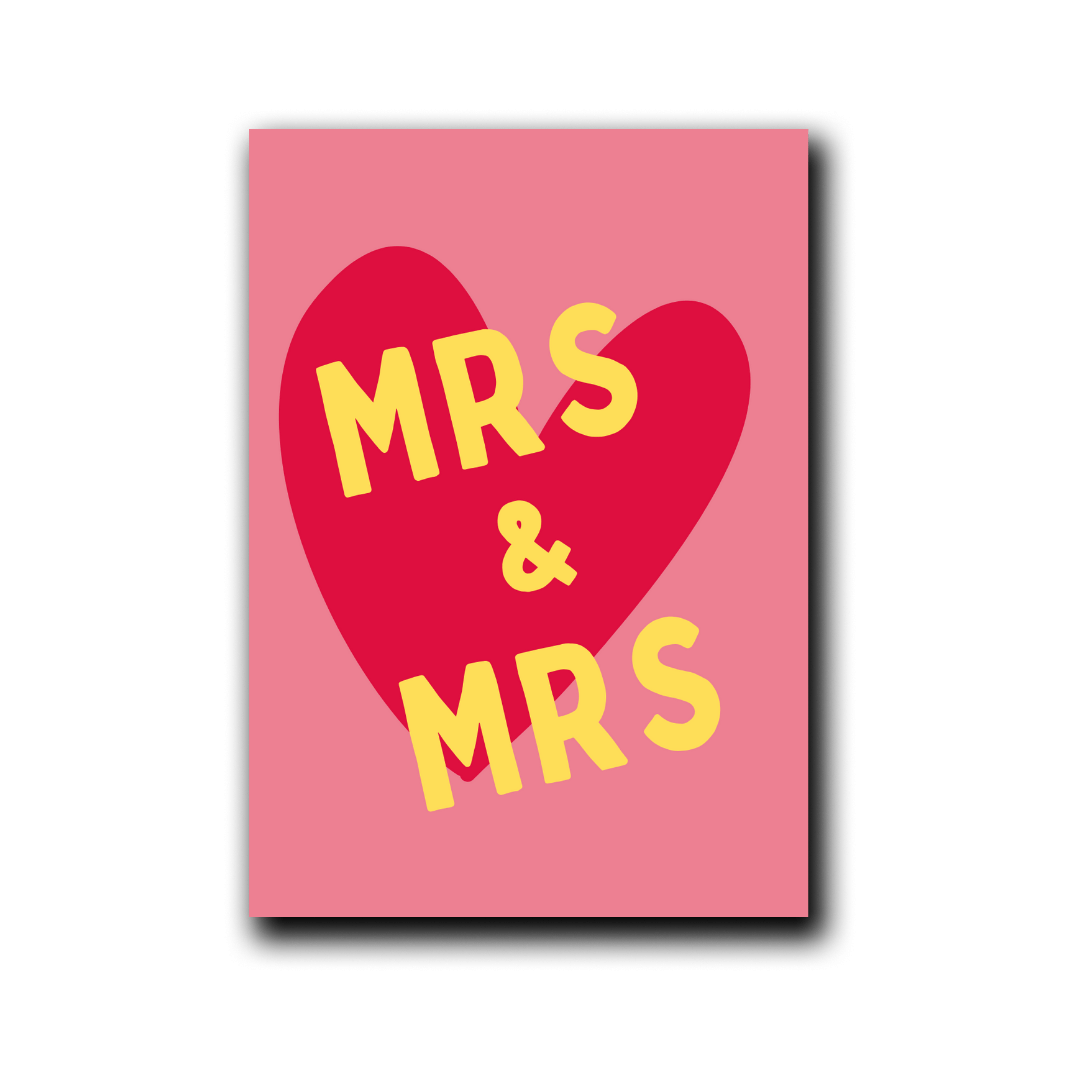 Folding Card | Wedding Mrs. & Mrs.