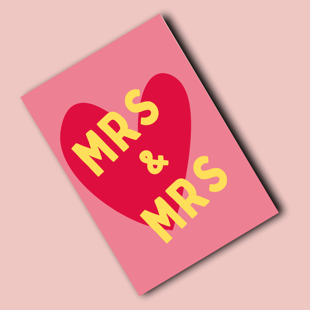 Folding Card | Wedding Mrs. & Mrs.