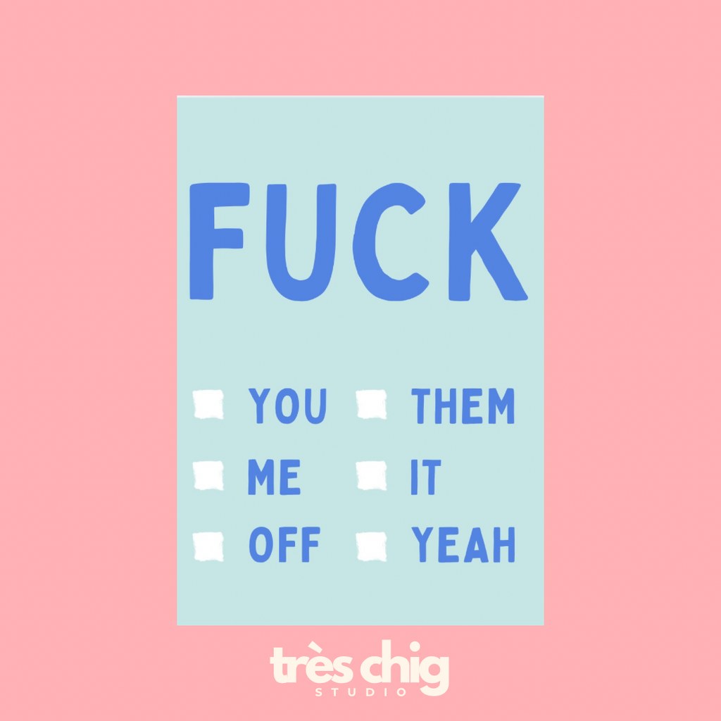 FUCK | Postkarte zum Ankreuze