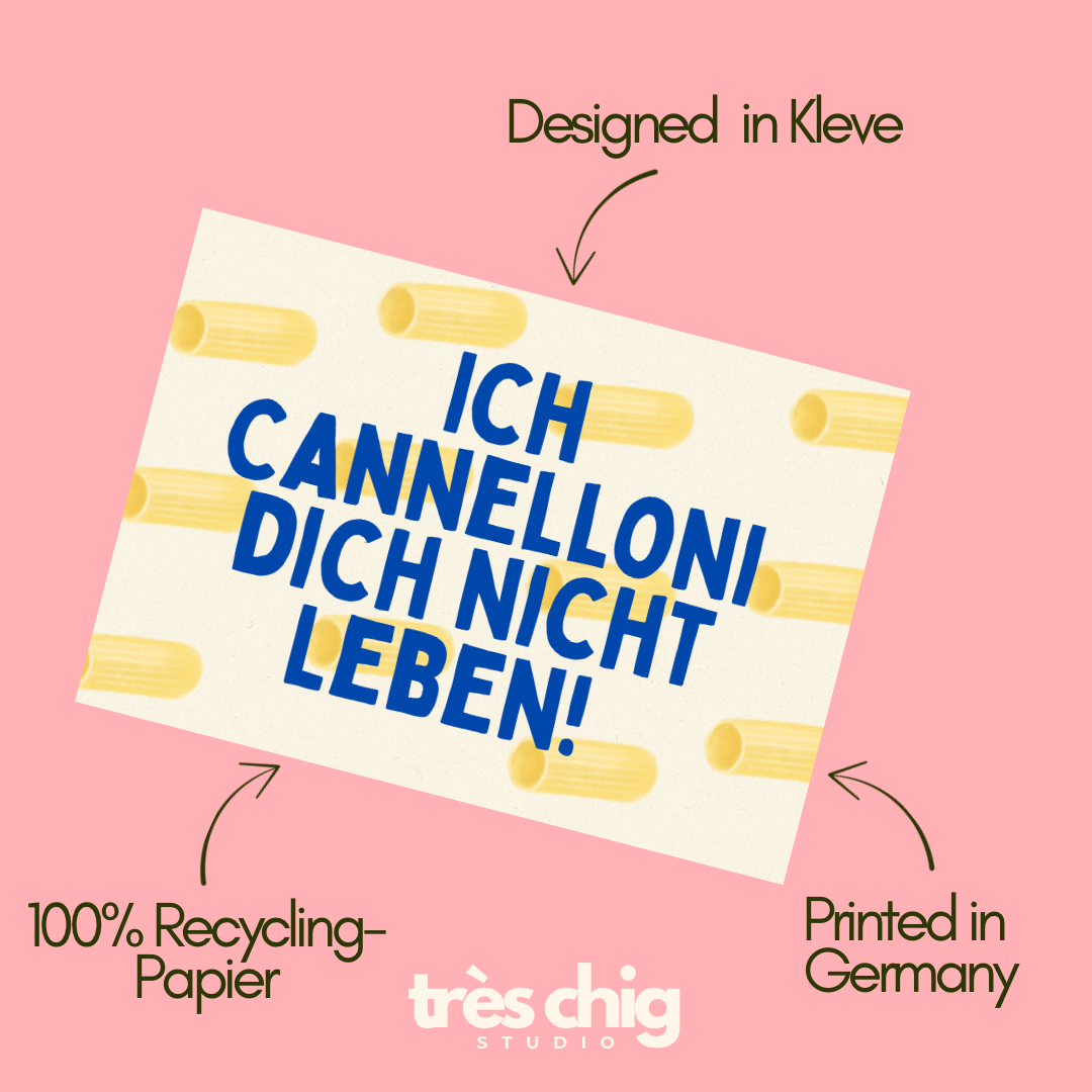 Ich Cannelloni dich nicht leben! | Postkarte
